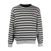 Blomstret Broderet Stribet Jumper