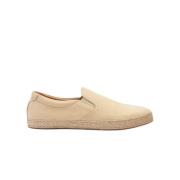 Beige Nubuck Læder Espadriller