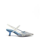 Jeans Stof Slingback Sko