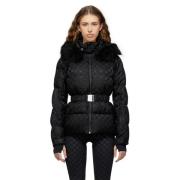 Monogram Nylon Puffer Jakke Sort