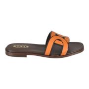 Elegant Flade Sandaler Medium Ochre