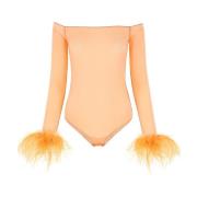 Peach Mesh Bodysuit