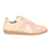 Beige Sneakers i Ruskind og Stof AW24