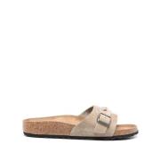 Brun Ruskind Slide Sandaler