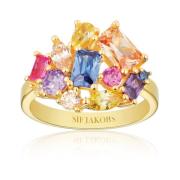 Ivrea Multicolor Zirconia Guld Ring