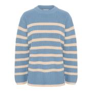 Stribet Strik Pullover Sweater