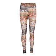 Space Game Print Mesh Leggings