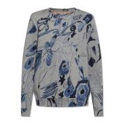 Blomstret mønster sweatshirt