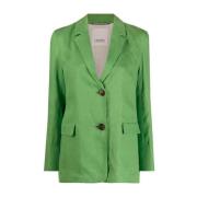 Sofia Grøn Linned Blazer