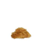 Beige Sinth Fur Broderet Hat