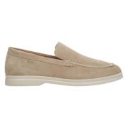 Kvinders Sand Beige Velour Loafers ER00113365