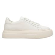 Kvinders Lyse Beige Sneakers lavet af Ægte Læder med Tyk Sål ER0011439...