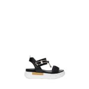 Sorte Lave Sandaler Elegant Sommerstil