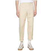 Beige Bukser Regular Fit Poplin