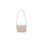 Beige Grace Small Bag med Læderrem