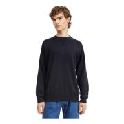 Navy Blue Sweater Klassisk Stil