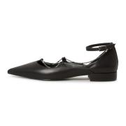 Elegant Block Heeled Ballerinas - Sort