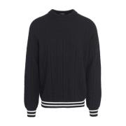 Monogram Wool Sweater i Sort