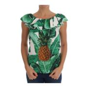 Paillet Ananas Banan Bluse T-shirt