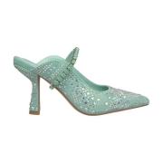 Elegant Slingback Sko med Rhinestone Detalje