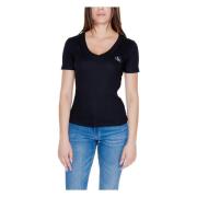 Rib V-Neck T-Shirt Efterår/Vinter Kollektion