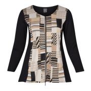 Geometrisk Stribet Cardigan Melissa Short