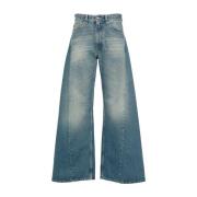 Indigo Wide Leg Denim Jeans