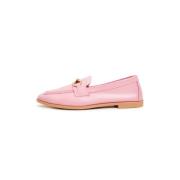 Rosa Læder Loafers