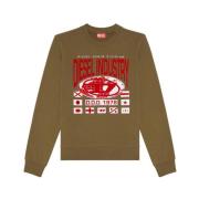 Grafisk Bomulds Sweatshirt