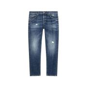 Slim Fit Blå Bomuld Stretch Jeans