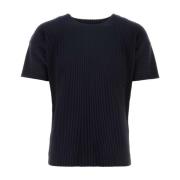 Stilfuld Sort Polyester T-shirt