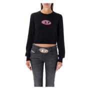 Sort Rose Strikvarer Sweatshirt AW24