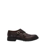 Mocha Calfskin Walton Double Buckle Shoes