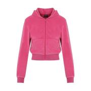 Mørk Pink Tracksuit Jakke