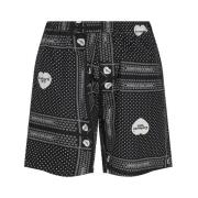 Bandana Print Bomuldsshorts med Logo