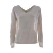 Guld V-hals Sweater