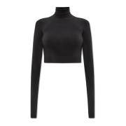 Cropped Turtleneck Top