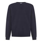 Blå Cashmere Crewneck Pullover Sweatshirt