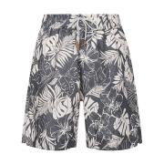 Linned Jogger Bermuda Shorts