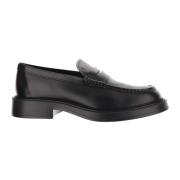 Læder Loafers Almond Toe Front Strap