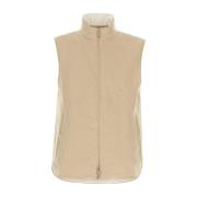 Linned Gilet i Sandfarve