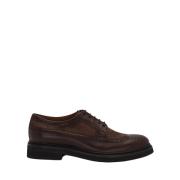 Mocha Kangaroo Leather Walton Derby Brogue Pala Vega Trapado