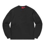 Sort Tonal Applique Crewneck Begrænset Oplag