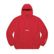 Rød Polartec Facemask Half Zip Pullover