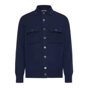 Navy Blue Cashmere Strik Sweater