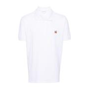 Ræv Patch T-shirt Hvid Bomuld Jersey