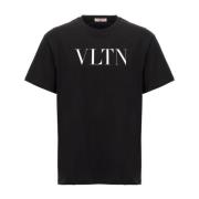 Sort VLTN Print Crew Neck T-shirt