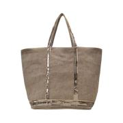 Khaki Linned Tote Taske