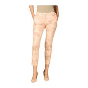 Curvy Chino Bukser i Tencel Camouflage