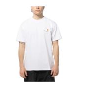 Amerikansk Script Hvid Bomuld T-Shirt